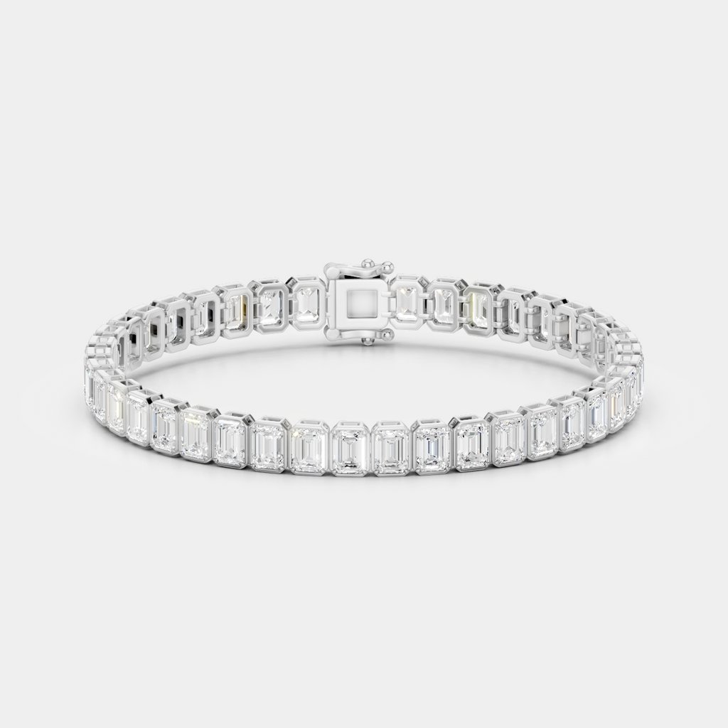 Rodeo 13ct Emerald Cut Tennis Bracelet — white gold