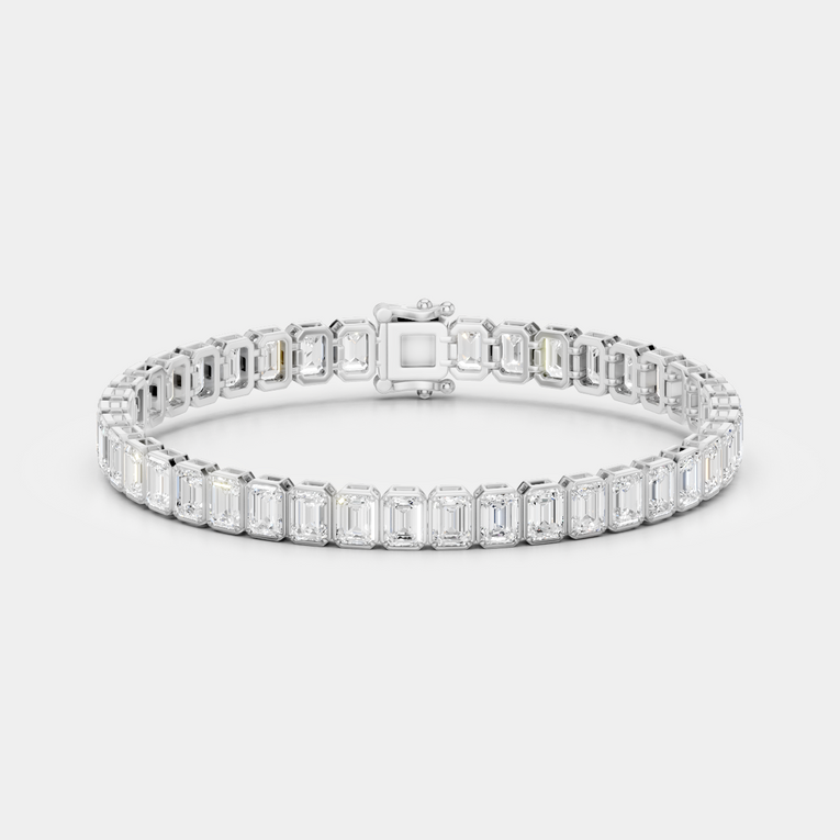 Rodeo 13ct Emerald Cut Tennis Bracelet — white gold