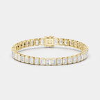 Rodeo 13ct Emerald Cut Tennis Bracelet — yellow gold