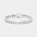 Sevres 11ct Heart Shape Tennis Bracelet — white gold