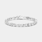 Willow Mixed Shape Tennis Bracelet 18ct white gold