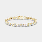 Willow Mixed Shape Tennis Bracelet 18ct yellow gold