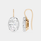 Vendôme 2ct oval button style drop earrings in 18ct rose gold