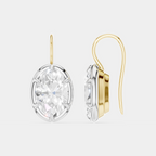 Vendôme 2ct oval button style drop earrings in 18ct yellow gold