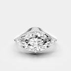 Mercer East-West 3ct marquise solitaire engagement ring in 18ct white gold