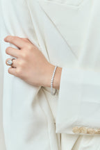 Vandam 8.8ct round brilliant tennis bracelet in 18ct white gold