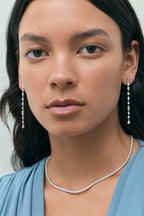 Lucile round brilliant claw set tennis necklace 18ct white gold