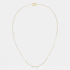 Lucile round brilliant claw set tennis necklace 10ct in yellow gold
