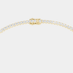 Lucile round brilliant claw set tennis necklace 10ct in yellow gold