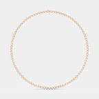York bezel set tennis necklace in 18ct Rose gold