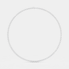York bezel set tennis necklace in 18ct white gold detail view