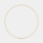 York bezel set tennis necklace in 18ct yellow gold