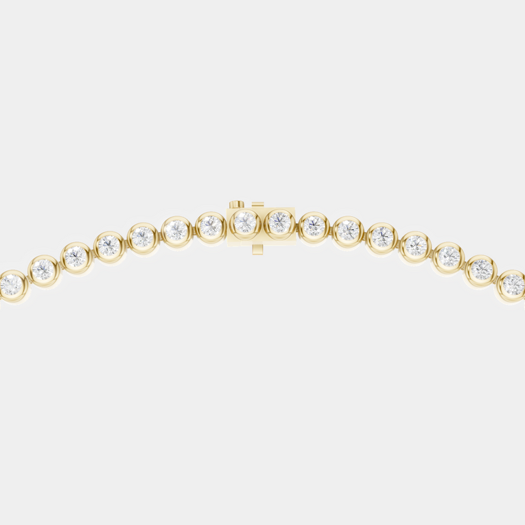 Bezel diamond tennis necklace 
York by LOHR