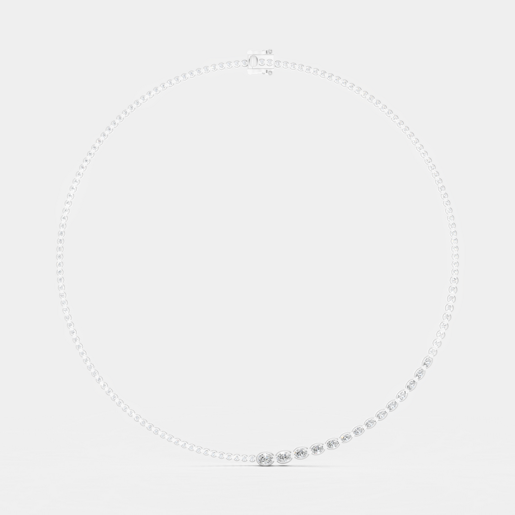 Mateo Graduated diamond necklace detail 18ct white gold