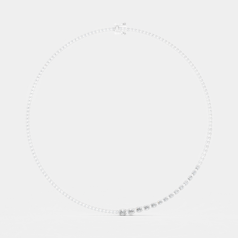 Mateo Graduated diamond necklace detail 18ct white gold