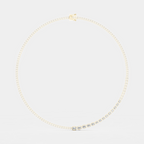 Mateo Semi bezel graduated necklace in 18ct yellow gold