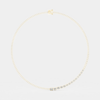 Mateo Semi bezel graduated necklace in 18ct yellow gold