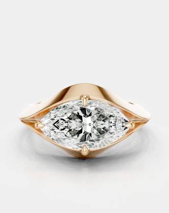 Kenmare East-West 1.5ct Marquise Solitaire Pinky Ring