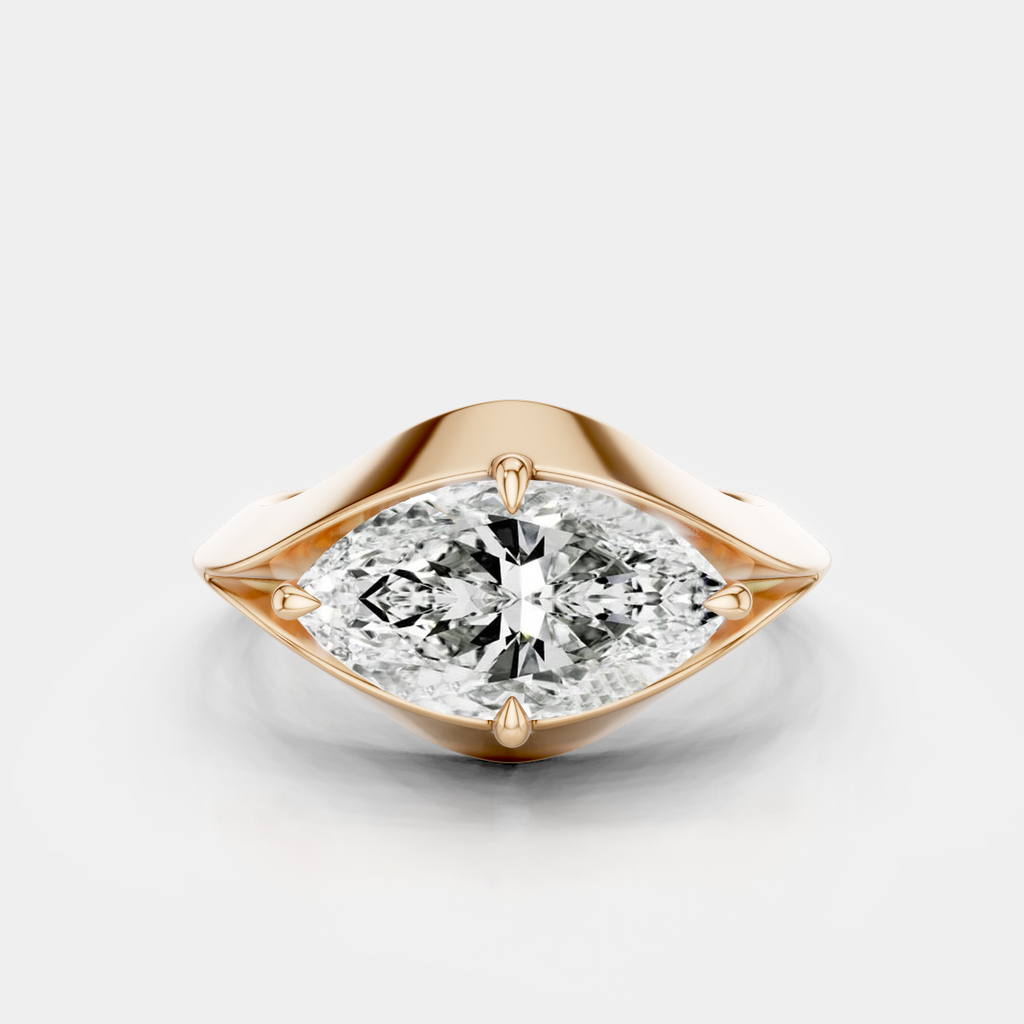 Kenmare East-West 1.5ct Marquise Solitaire Pinky Ring