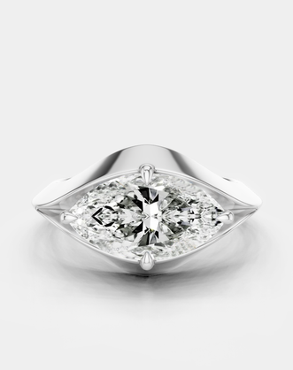 Kenmare East-West 1.5ct Marquise Solitaire Pinky Ring