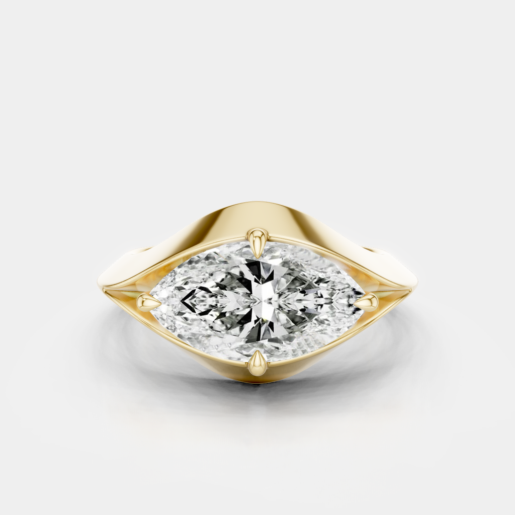 Kenmare East-West 1.5ct Marquise Solitaire Pinky Ring