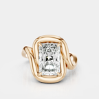 Nolita 2ct Radiant Cut Curved Band Pinky Ring