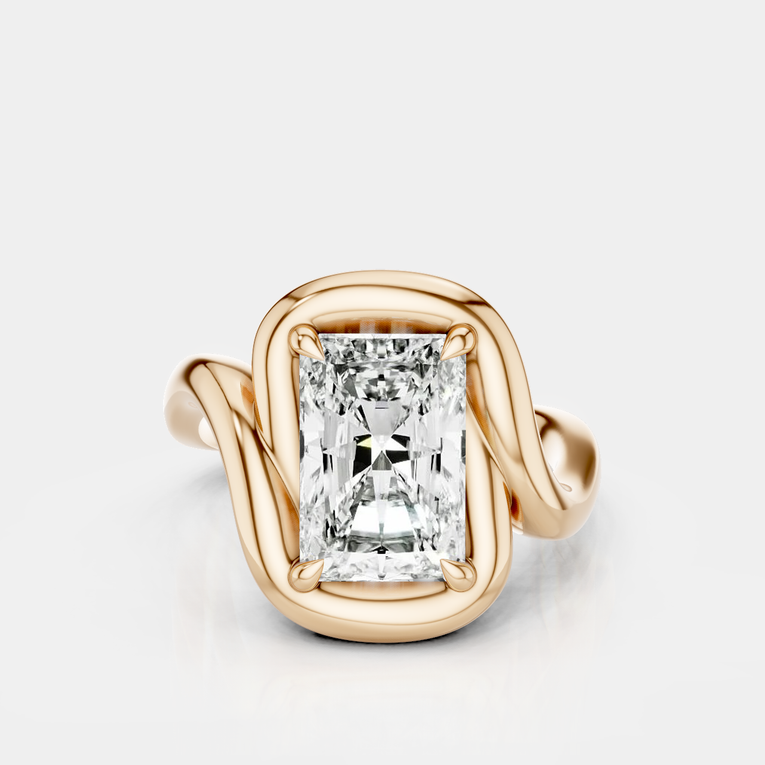 Nolita 2ct Radiant Cut Curved Band Pinky Ring