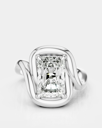 Nolita 2ct Radiant Cut Curved Band Pinky Ring
