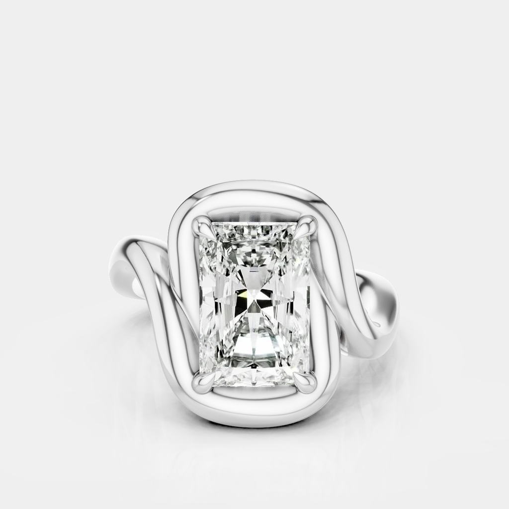 Nolita 2ct Radiant Cut Curved Band Pinky Ring