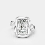 Nolita 2ct Radiant Cut Curved Band Pinky Ring