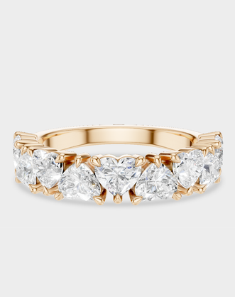Melrose 0.20ct heart shape half eternity band in 18ct rose gold