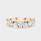 Melrose 0.20ct heart shape half eternity band in 18ct rose gold