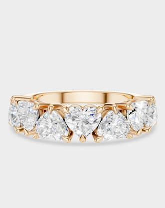 Melrose 0.30ct heart shape half eternity band in 18ct rose gold
