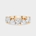 Melrose 0.30ct heart shape half eternity band in 18ct rose gold