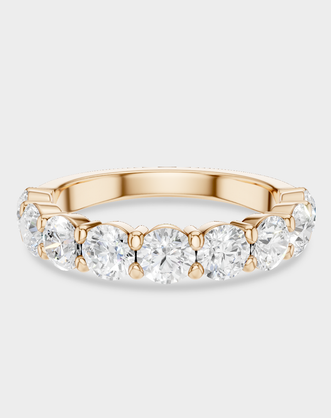Cheyne 0.20ct round brilliant half eternity band in 18ct rose gold