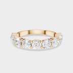 Cheyne 0.20ct round brilliant half eternity band in 18ct rose gold
