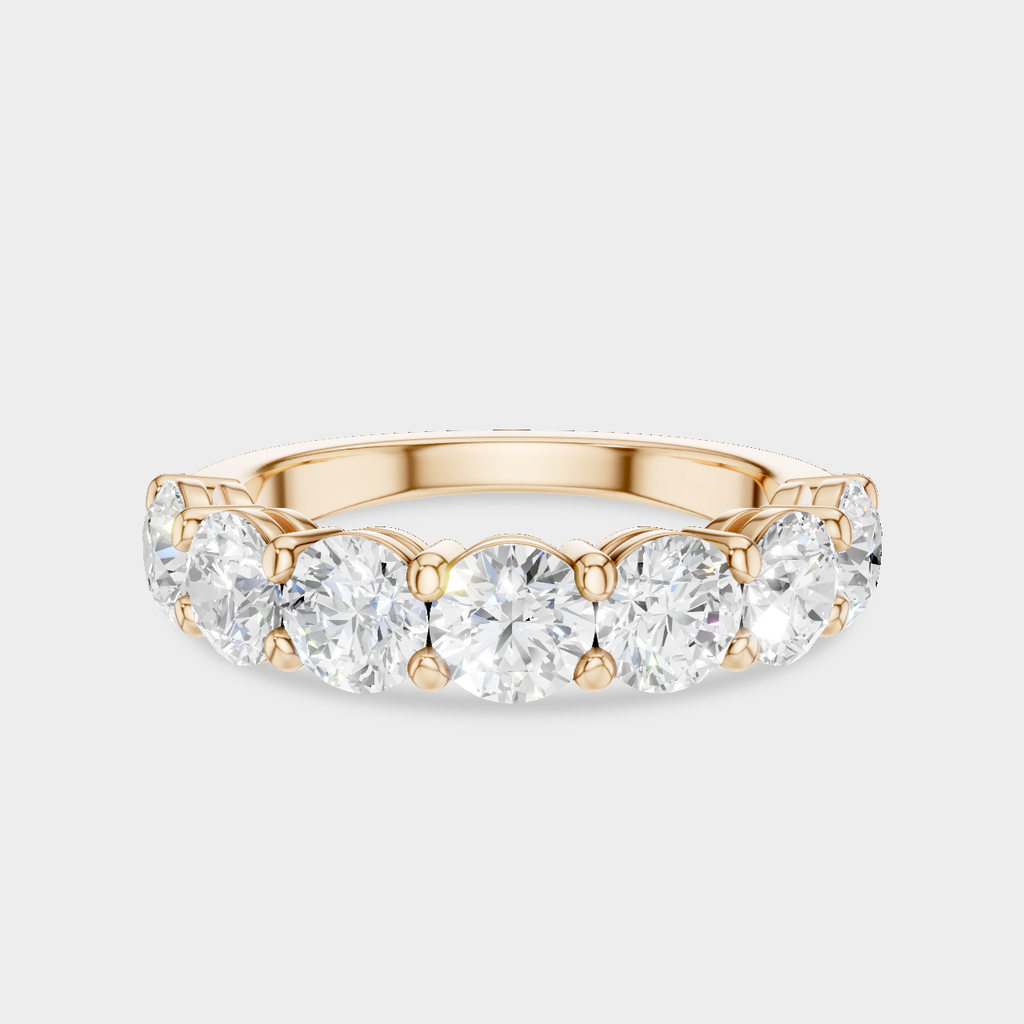 Cheyne 0.30ct round brilliant half eternity band in 18ct rose gold