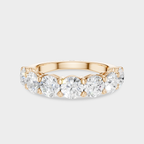 Cheyne 0.30ct round brilliant half eternity band in 18ct rose gold