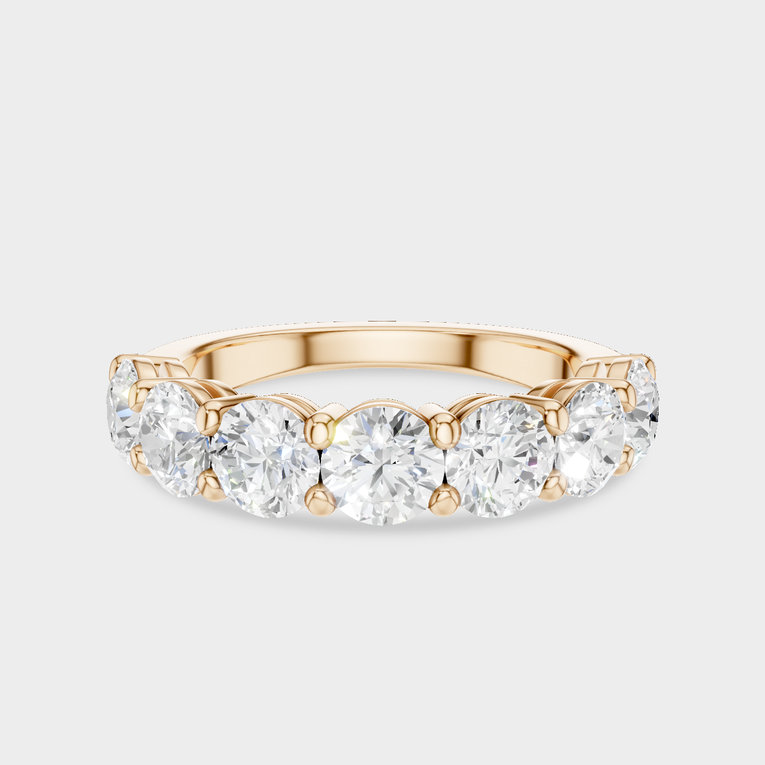 Cheyne 0.30ct round brilliant half eternity band in 18ct rose gold