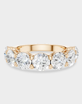 Cheyne 0.50ct round brilliant half eternity band in 18ct rose gold