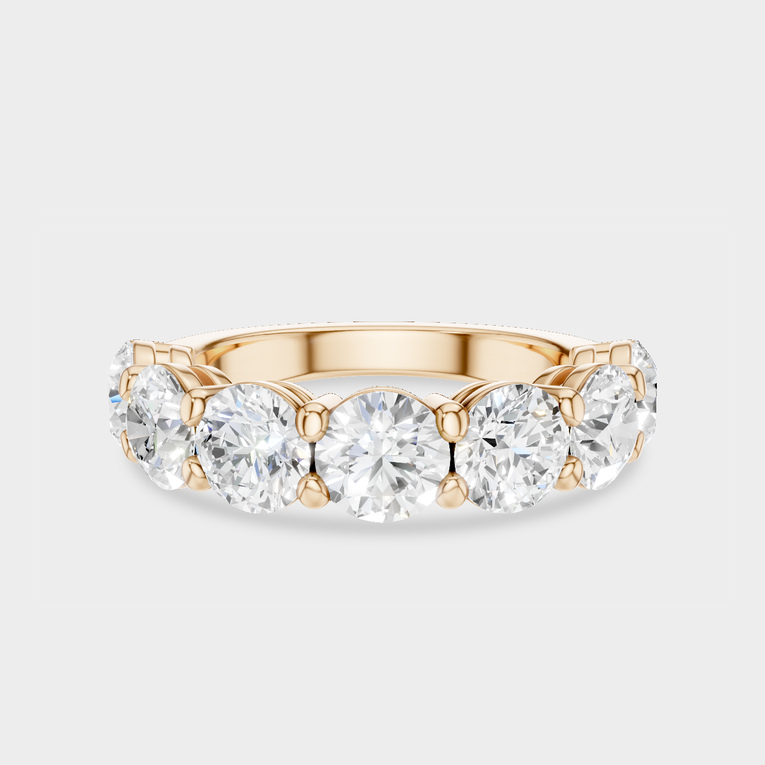 Cheyne 0.50ct round brilliant half eternity band in 18ct rose gold