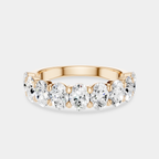 Cler 0.20ct oval half eternity band in 18ct rose gold