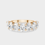 Cler 0.30ct oval half eternity band in 18ct rose gold