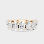 Cler 0.50ct oval half eternity band in 18ct rose gold