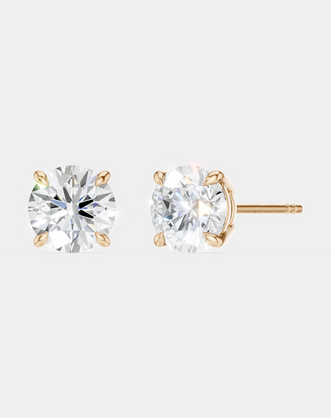 Dean 1ct round brilliant cut diamond studs in 18ct rose gold