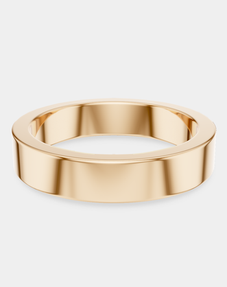 Rivoli 4mm classic plain wedding band in 18ct rose gold