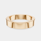 Rivoli 4mm classic plain wedding band in 18ct rose gold