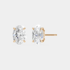 Madison 1ct oval cut diamond studs in 18ct rose gold