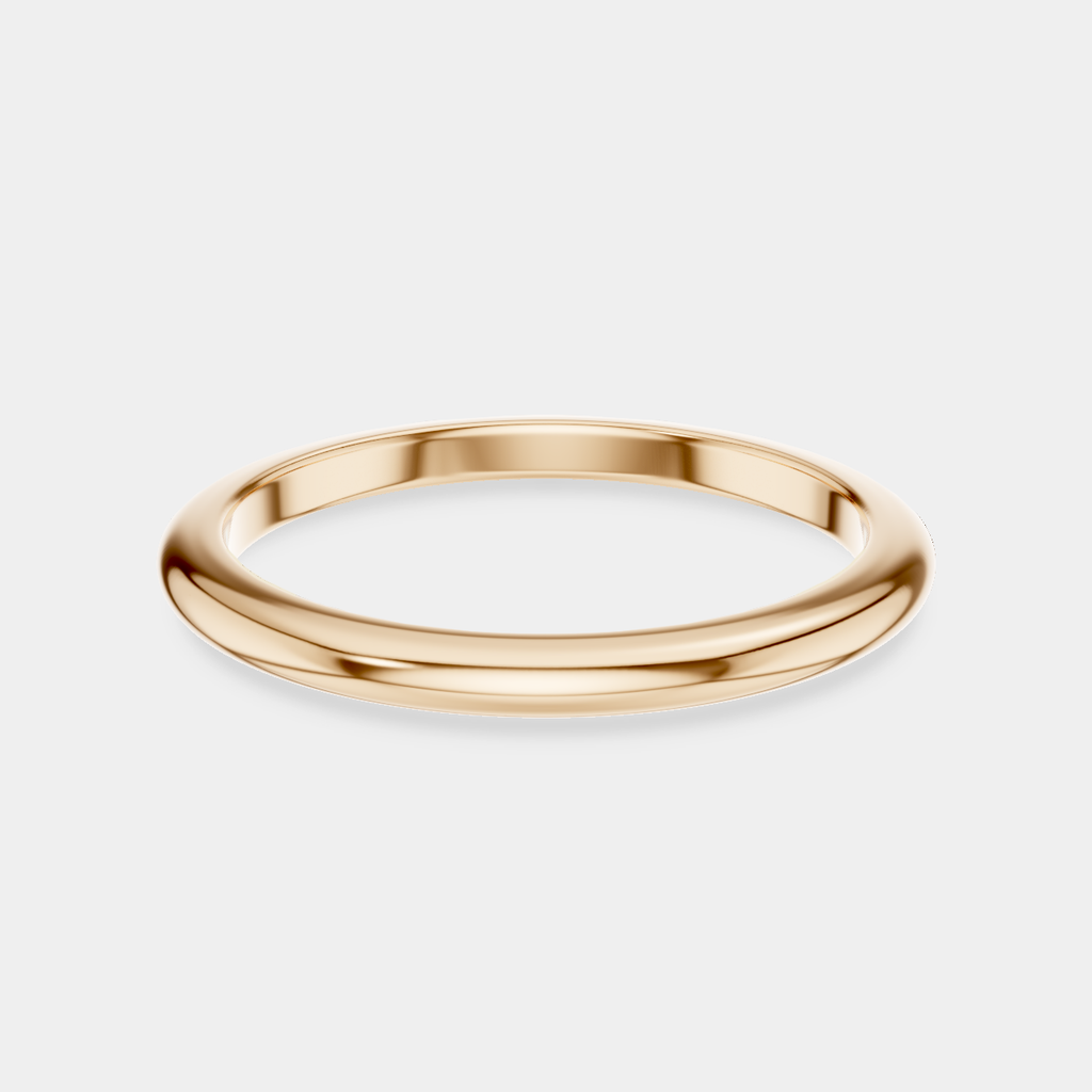 Cambon 1.8mm fine plain wedding band in 18ct rose gold