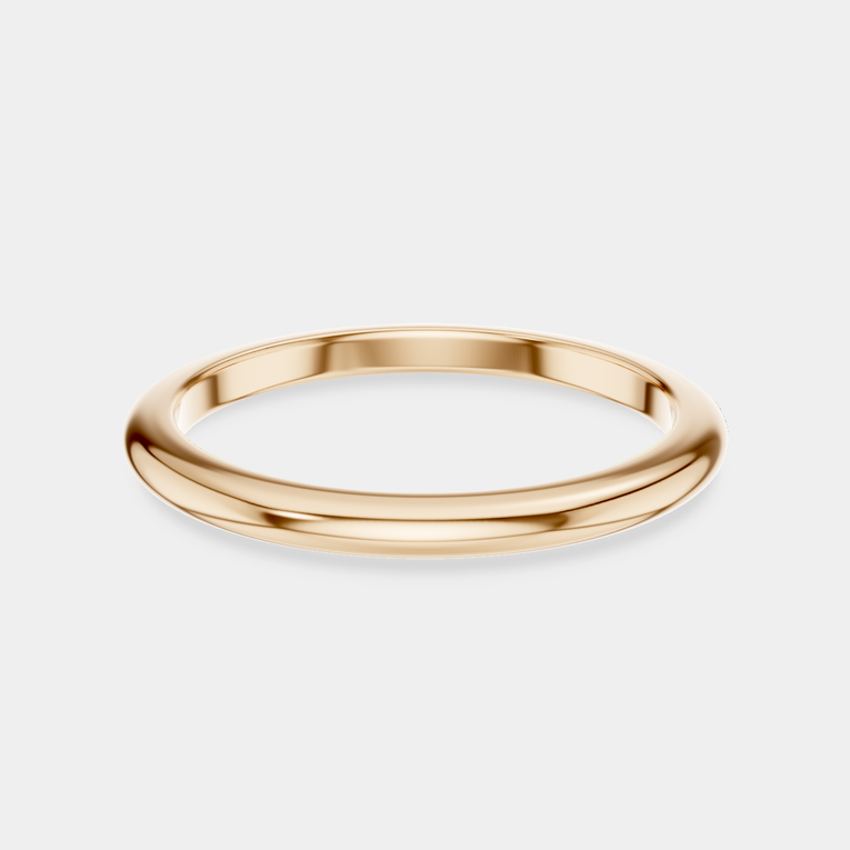 Cambon 1.8mm fine plain wedding band in 18ct rose gold